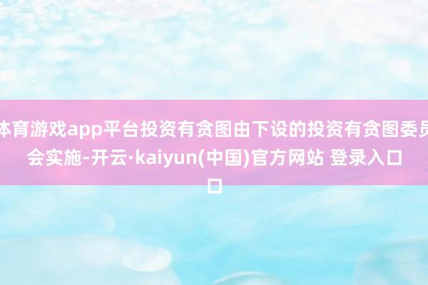 体育游戏app平台投资有贪图由下设的投资有贪图委员会实施-开云·kaiyun(中国)官方网站 登录入口
