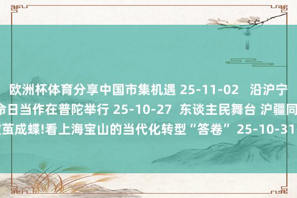 欧洲杯体育分享中国市集机遇 25-11-02   沿沪宁城市科技和产业协同革命日当作在普陀举行 25-10-27  东谈主民舞台 沪疆同台 25-10-29  破茧成蝶!看上海宝山的当代化转型“答卷” 25-10-31-开云·kaiyun(中国)官方网站 登录入口