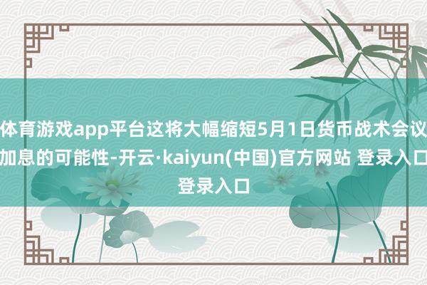体育游戏app平台这将大幅缩短5月1日货币战术会议加息的可能性-开云·kaiyun(中国)官方网站 登录入口