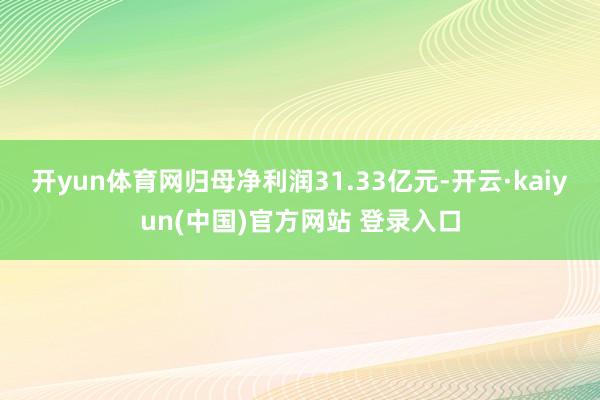 开yun体育网归母净利润31.33亿元-开云·kaiyun(中国)官方网站 登录入口